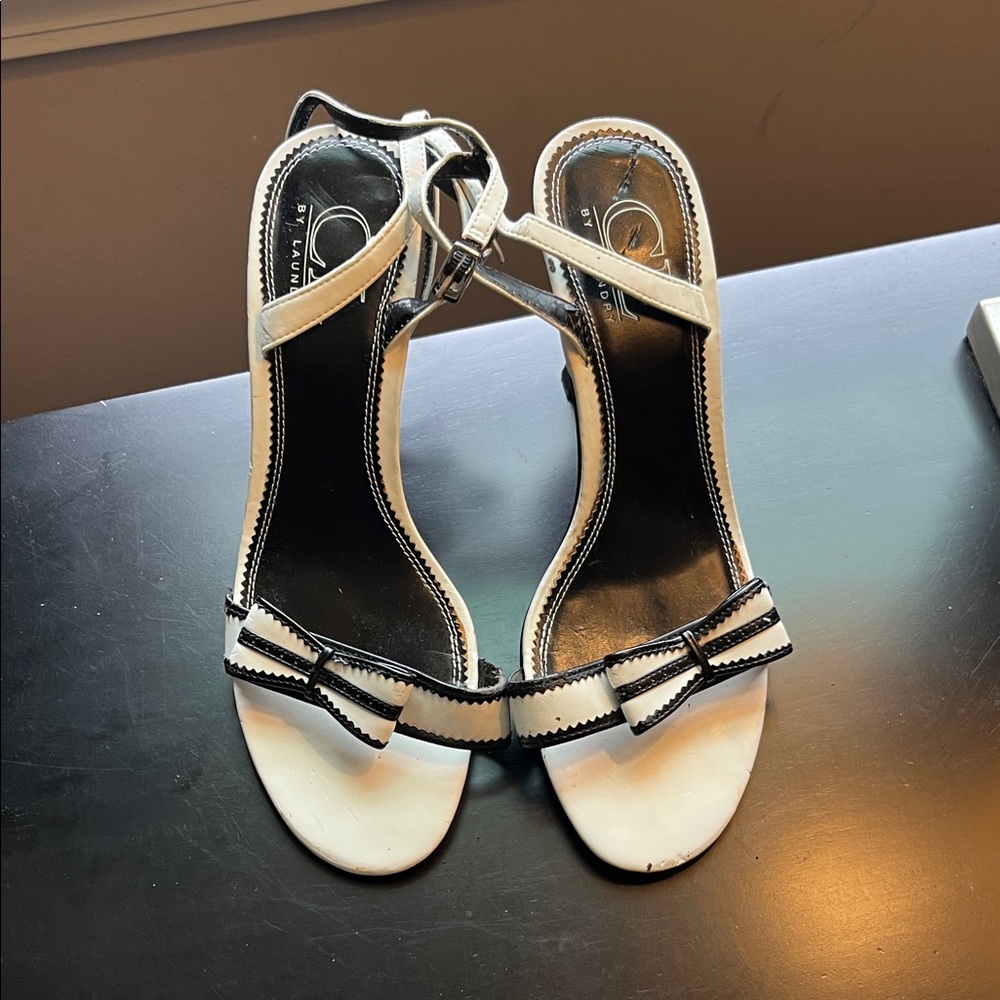 CL by Chinese Laundry Black and White Bow Heels